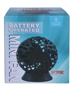 Mini Battery Operated Fan Black 