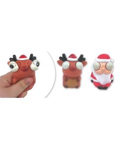 Christmas Pop Eye Squish Toys CDU of 12 