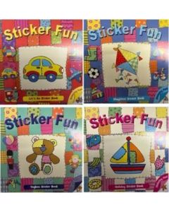 Square Sticker Books Assorted Pack of 12