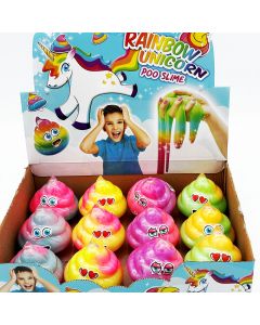 Unicorn Poo Neon Slime 7.5cm CDU of 12