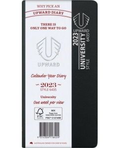 Upward 2026 A6/7 Week to View UNIVERSITY Diary Black *Pre-Order Aug/Sept Delivery*