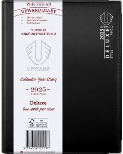 Upward 2026 A5 Week to View Deluxe Diary Black (SPECIAL ORDER - MOQ 5) *Pre-Order Aug/Sept Delivery*