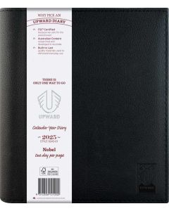Upward A4 2026 Day to Page Nobel Diary Black (SPECIAL ORDER - MOQ 5) *Pre-Order Aug/Sept Delivery*