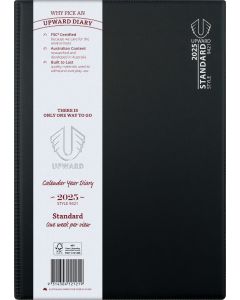 Upward 2026 A4 Week to View Standard Diary Black (SPECIAL ORDER - MOQ 5) *Pre-Order Aug/Sept Delivery*