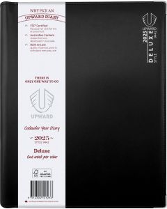 Upward 2026 A4 Week to View Deluxe Diary Black (SPECIAL ORDER - MOQ 5) *Pre-Order Aug/Sept Delivery*