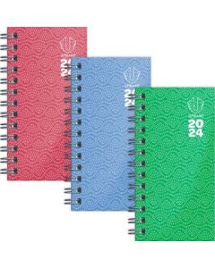 Upward 2024 Pocket A6/7 Week to Opening Spiral Hardcover Diary Assorted Designs (Min Order Qty: Multiples of 6)