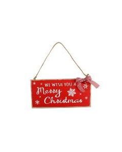 Christmas Range Hanging Sign - Merry Christmas 25x12x2cm